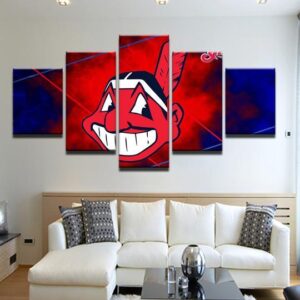 Cleveland Indians 5 - Sport 5 Panel Canvas Art Wall Decor