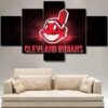 Cleveland Indians Sports Team - Sport 5 Panel Canvas Art Wall Decor