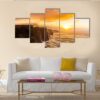 Cliffs Of Moher At Sunset - Nature 5 Panel Canvas Art Wall Decor