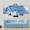 Climber In Himalayan Mountain - Nature 5 Panel Canvas Art Wall Decor