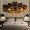 Clock Eye - Abstract 5 Panel Canvas Art Wall Decor