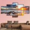 Cloudscape Over The Sea - Nature 5 Panel Canvas Art Wall Decor