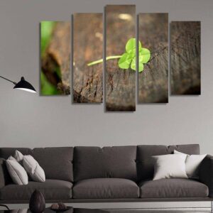 Clover - Nature 5 Panel Canvas Art Wall Decor