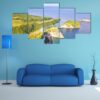 Coast Of Penida Island And Two Small Beaches - Nature 5 Panel Canvas Art Wall Decor