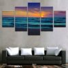 Coastal Beach 4 - Nature 5 Panel Canvas Art Wall Decor