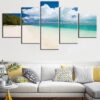 Coastal Beach - Nature 5 Panel Canvas Art Wall Decor