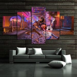 Coco 02 - Cartoon 5 Panel Canvas Art Wall Decor
