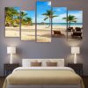 Coconut Beach - Space 5 Panel Canvas Art Wall Decor