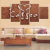 Coffee Draw Love - Nature 5 Panel Canvas Art Wall Decor