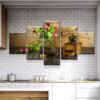 Coffee Grind - Nature 5 Panel Canvas Art Wall Decor