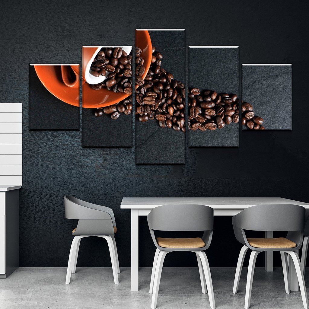 Coffee Kitchen And Dinning Room - Nature 5 Panel Canvas Art Wall Decor Coffee Kitchen And Dinning Room - Nature 5 Panel Canvas Art Wall Decor