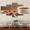 Coffee Shop Cafe Restaurant 1 - Nature 5 Panel Canvas Art Wall Decor