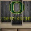 College Football Barn Wood Look 6 - Sport 5 Panel Canvas Art Wall Decor