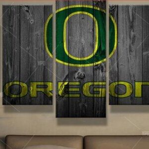 College Football Barn Wood Look 6 - Sport 5 Panel Canvas Art Wall Decor