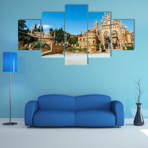 Colomares Castle In Benalmadena - Religion 5 Panel Canvas Art Wall Decor