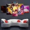 Color Graffiti 01 - Abstract 5 Panel Canvas Art Wall Decor