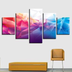 Color Graphics - Abstract 5 Panel Canvas Art Wall Decor