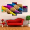 Color Pencils 1 - Abstract 5 Panel Canvas Art Wall Decor