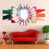 Color Pencils 2 - Abstract 5 Panel Canvas Art Wall Decor