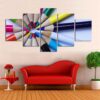 Color Pencils 4 - Abstract 5 Panel Canvas Art Wall Decor