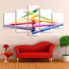 Color Pencils - Abstract 5 Panel Canvas Art Wall Decor