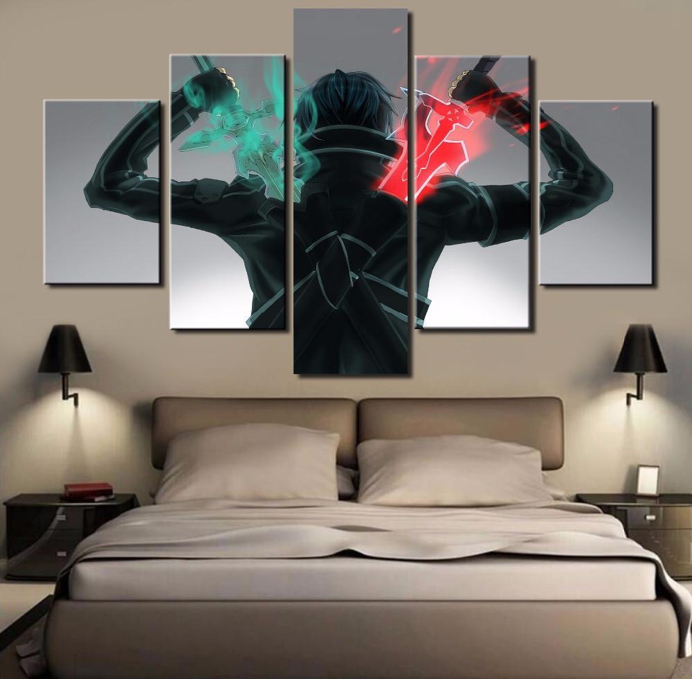 Color Rave - Movie 5 Panel Canvas Art Wall Decor Color Rave - Movie 5 Panel Canvas Art Wall Decor