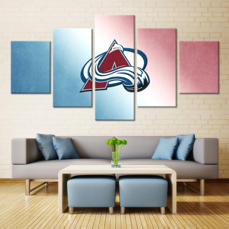 Colorado Avalanche Logo - Sport 5 Panel Canvas Art Wall Decor Colorado Avalanche Logo - Sport 5 Panel Canvas Art Wall Decor