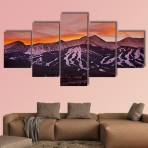 Colorado Mountains Landscape - Nature 5 Panel Canvas Art Wall Decor