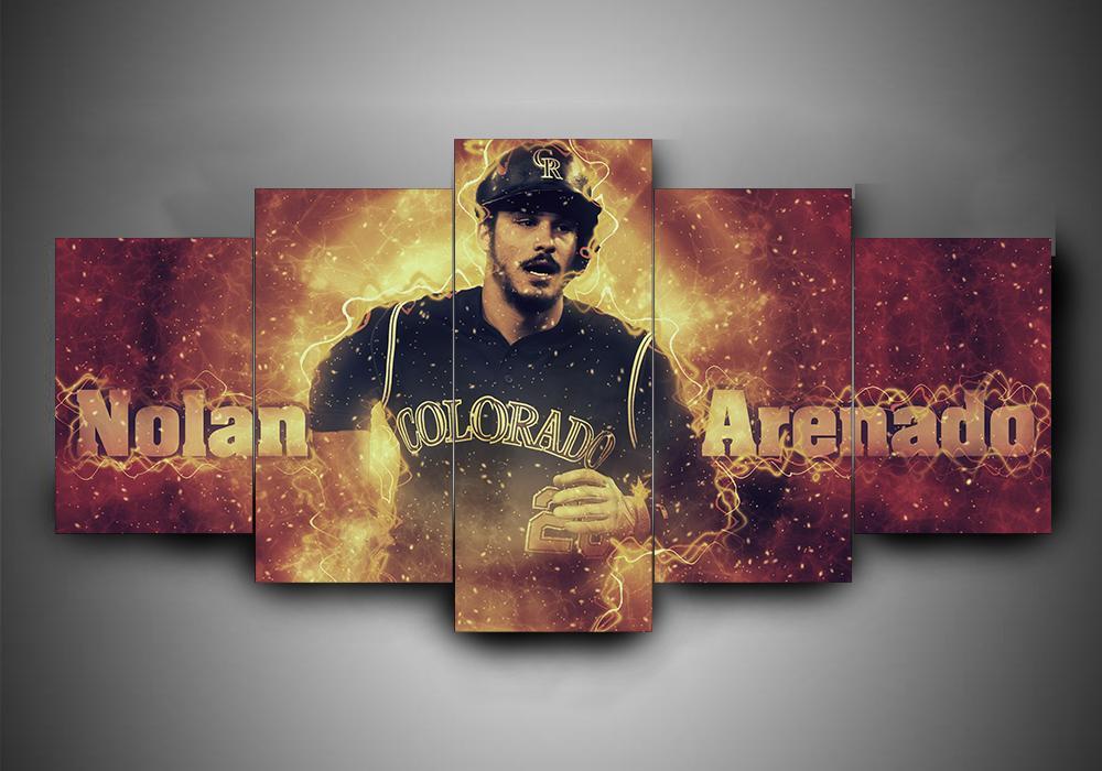 Colorado Rockies 1 - Sport 5 Panel Canvas Art Wall Decor Colorado Rockies 1 - Sport 5 Panel Canvas Art Wall Decor