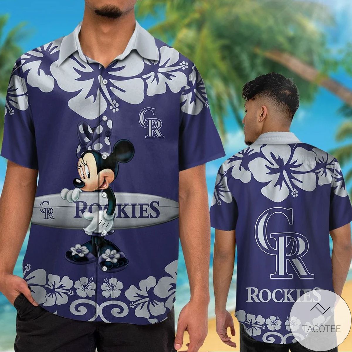 Colorado Rockies Minnie Mouse Hawaiian Shirt Colorado Rockies Minnie Mouse Hawaiian Shirt