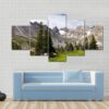 Colorado Rocky Mountains Landscape In Summer - Nature 5 Panel Canvas Art Wall Decor