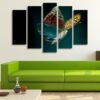 Colorful Butterfly 02 - Animal 5 Panel Canvas Art Wall Decor