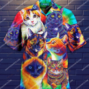 Colorful Cats Lover All Over Printed Hawaiian Shirt