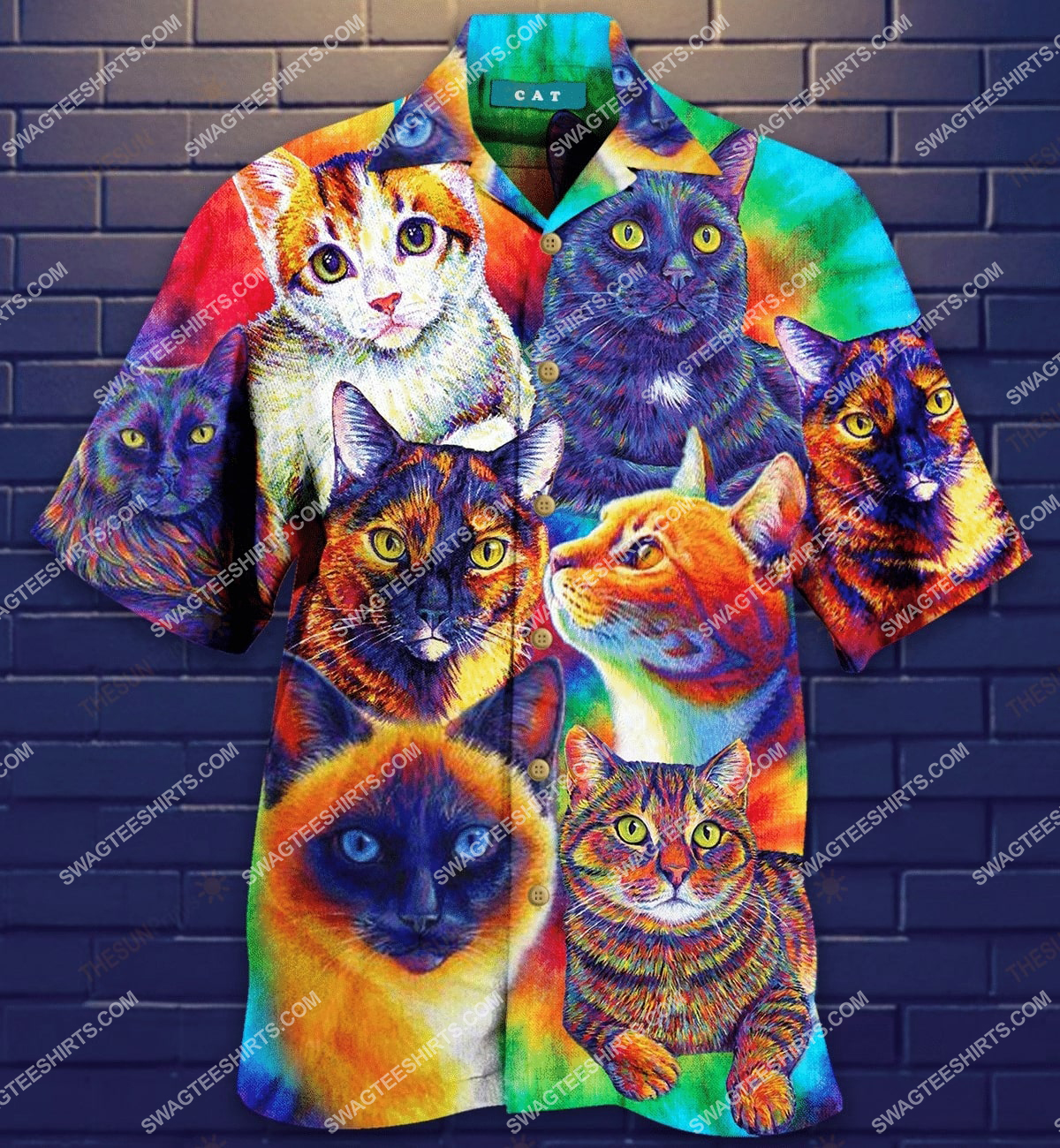 Colorful Cats Lover All Over Printed Hawaiian Shirt Colorful Cats Lover All Over Printed Hawaiian Shirt