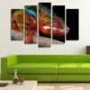 Colorful Chameleon 01 - Animal 5 Panel Canvas Art Wall Decor