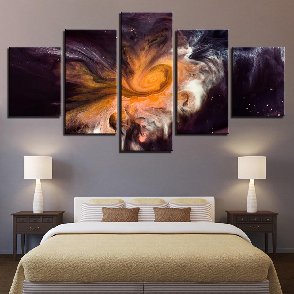 Colorful Cloud 1 - Nature 5 Panel Canvas Art Wall Decor Colorful Cloud 1 - Nature 5 Panel Canvas Art Wall Decor
