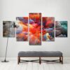 Colorful Clouds Combination - Abstract 5 Panel Canvas Art Wall Decor