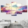Colorful Clouds - Nature 5 Panel Canvas Art Wall Decor