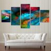 Colorful Display - Abstract 5 Panel Canvas Art Wall Decor