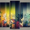 Colorful Dragon Ball Cast Anime - 5 Panel Canvas Art Wall Decor