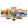 Colorful Face -Abdtract 5 Panel Canvas Art Wall Decor