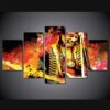 Colorful Guitar 5 - Music 5 Panel Canvas Art Wall Decor