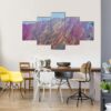 Colorful Landscape Of Rainbow Mountains At Zhangye In China - Nature 5 Panel Canvas Art Wall Decor