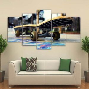 Colorful Skateboard - Sport 5 Panel Canvas Art Wall Decor
