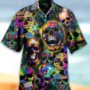 Colorful Skull Hawaiian Shirt