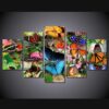 Colorful butterfly 1 - Animal 5 Panel Canvas Art Wall Decor