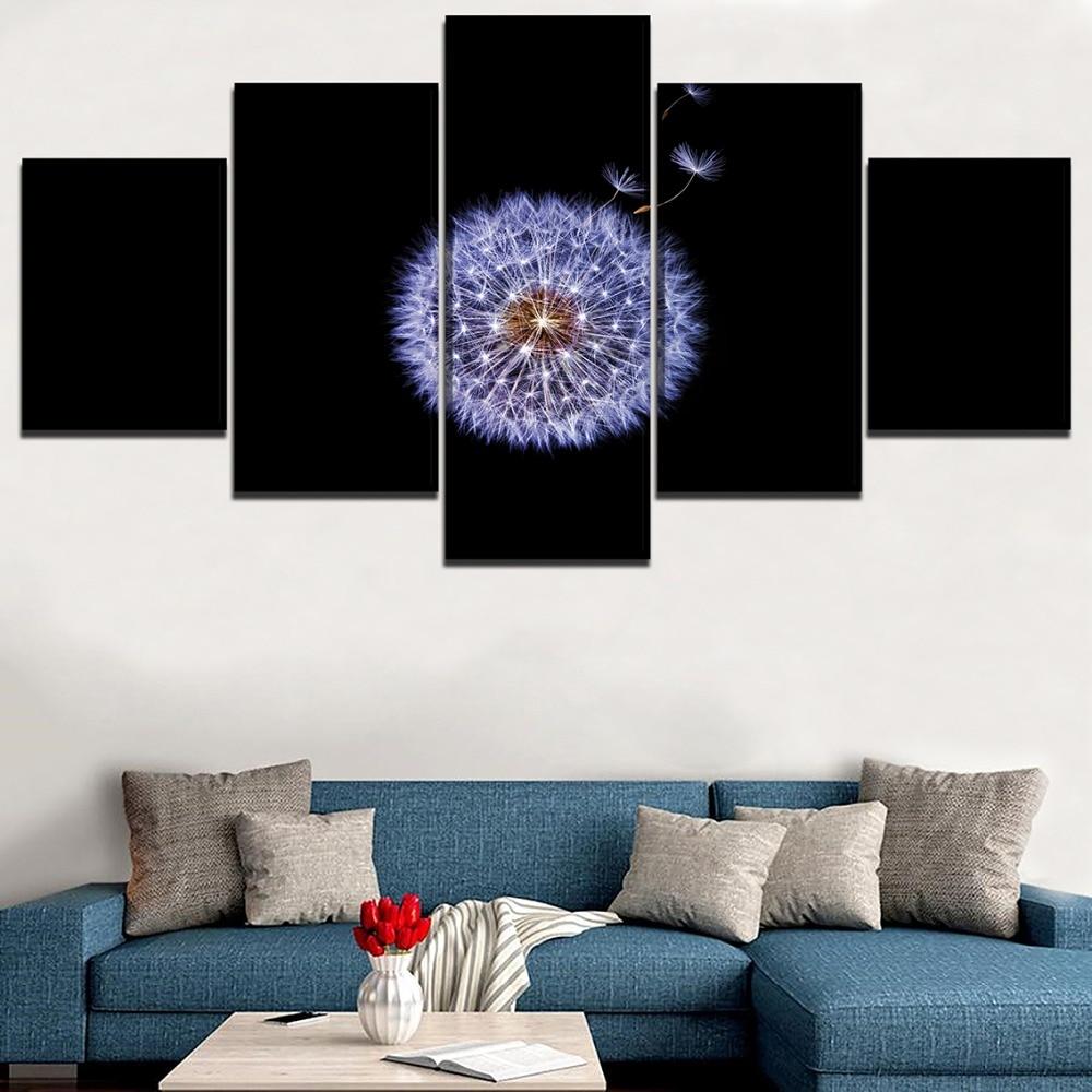 Colourful Flowers 11 - Nature 5 Panel Canvas Art Wall Decor Colourful Flowers 11 - Nature 5 Panel Canvas Art Wall Decor