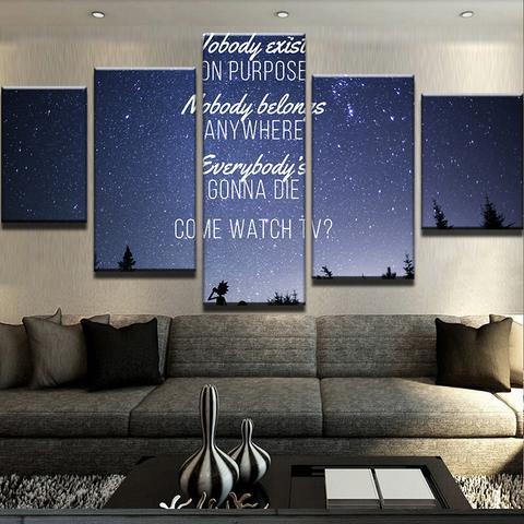 Come Watch Tv - Cartoon 5 Panel Canvas Art Wall Decor Come Watch Tv - Cartoon 5 Panel Canvas Art Wall Decor