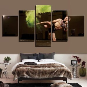 Connor Macgregor Kicking - Famous Person 5 Panel Canvas Art Wall Decor
