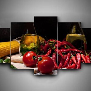 Cooking 3 - Kitchen 5 Panel Canvas Art Wall Decor